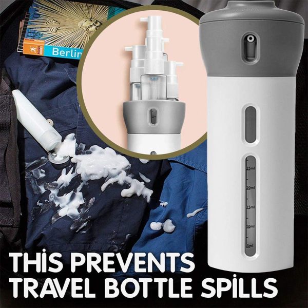 4 Lotion Bottles In 1 Refillable Travel Dispenser Bottle